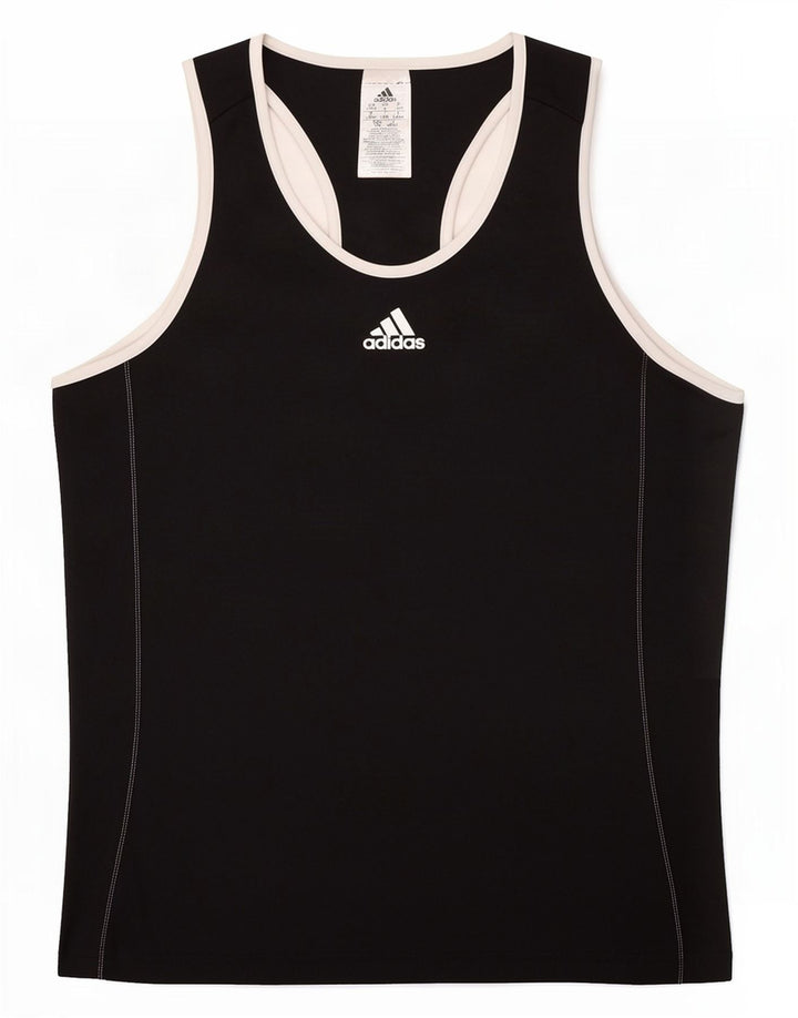 Adidas Γυναικείο Γιλέκο Τοπ UK 16/18 Μεγάλος Μαύρος Πολυεστέρας