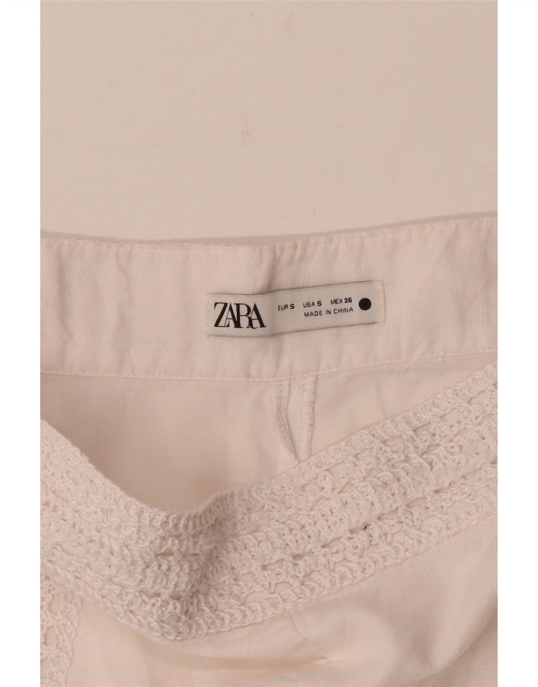 Zara Γυναικείο Σορτς Casual Small W26 Λευκό