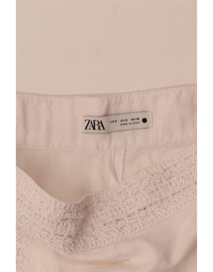 Zara Γυναικείο Σορτς Casual Small W26 Λευκό