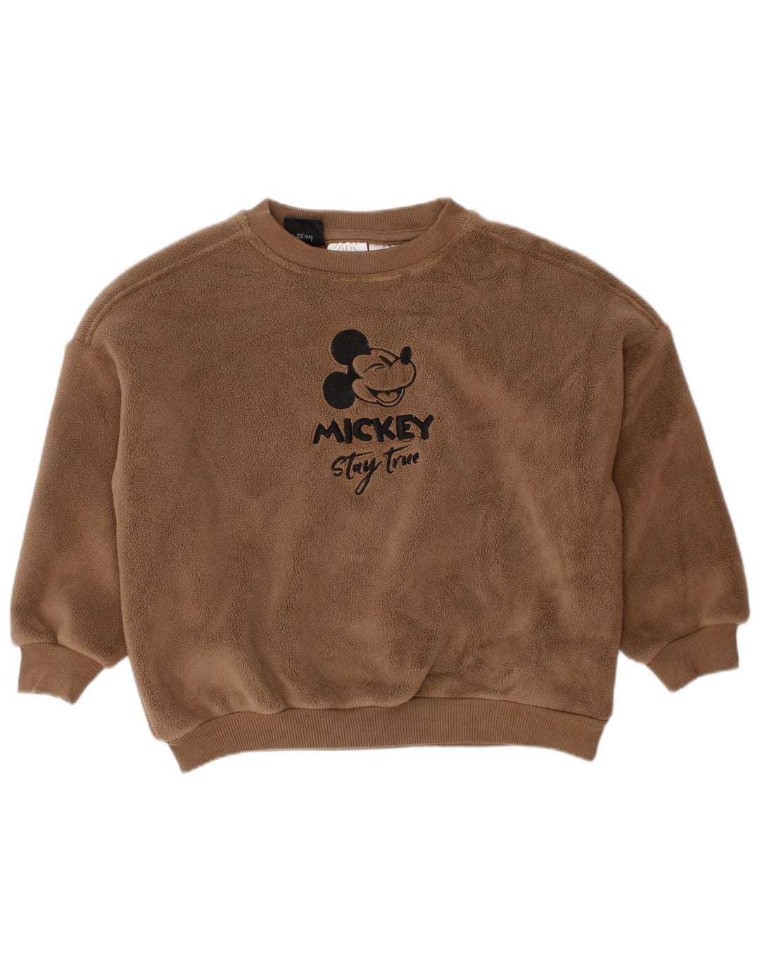ZARA Baby Boys Mickey Mouse Fleece Jumper 18-24 μηνών Καφέ βαμβάκι