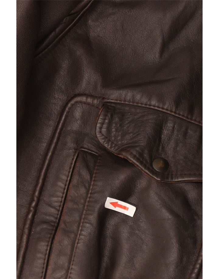 Vintage Ανδρικό Δερμάτινο Μπουφάν UK 42 XL Καφέ