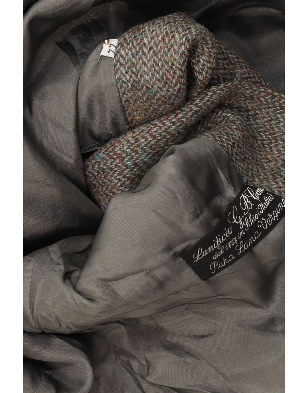 LANIFICO CAMPORE Γυναικείο σακάκι 2 κουμπιών σακάκι IT 44 Μεσαίο καφέ Chevron