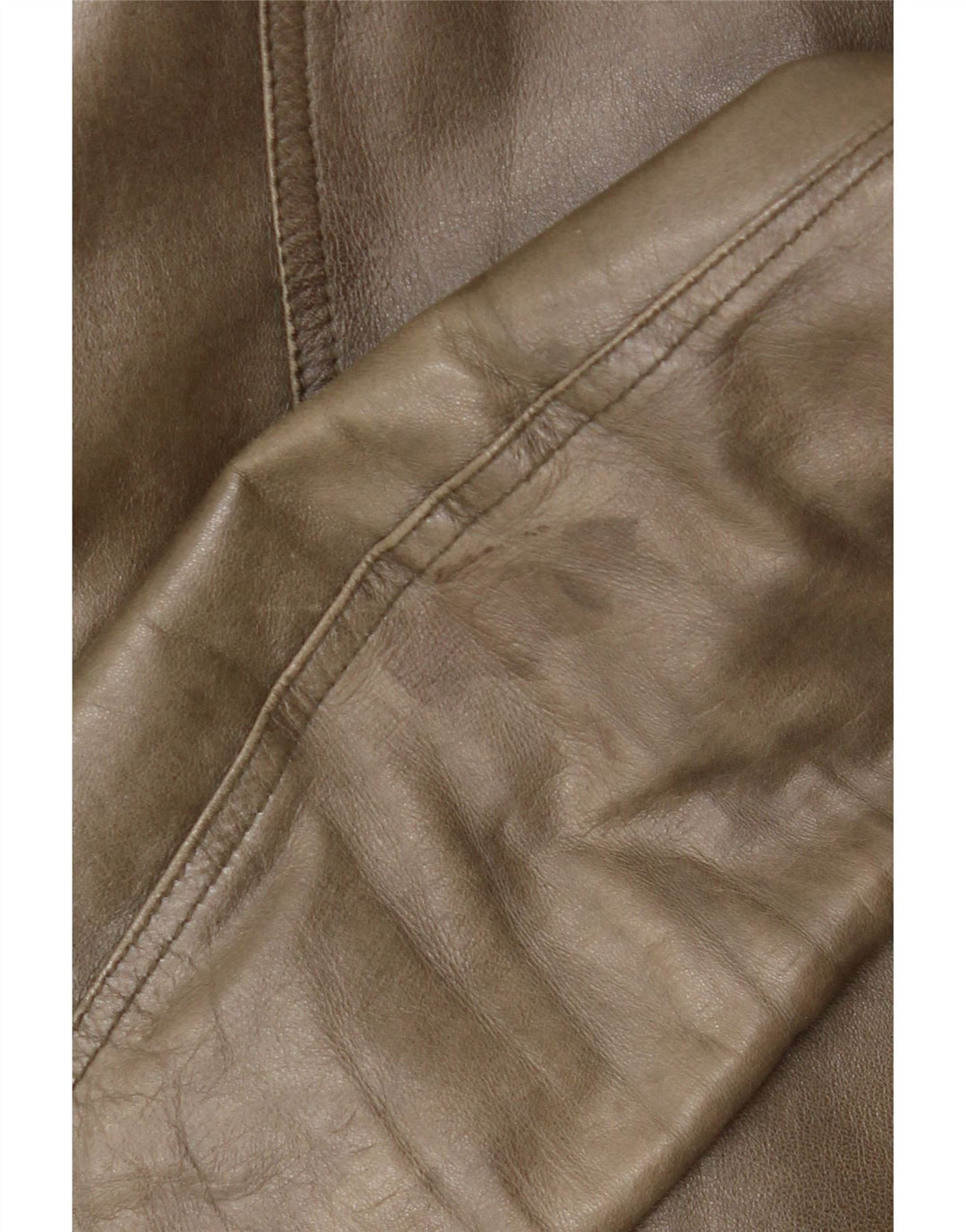 Vintage Γυναικείο Δερμάτινο Μπουφάν IT 42 Medium Khaki Leather