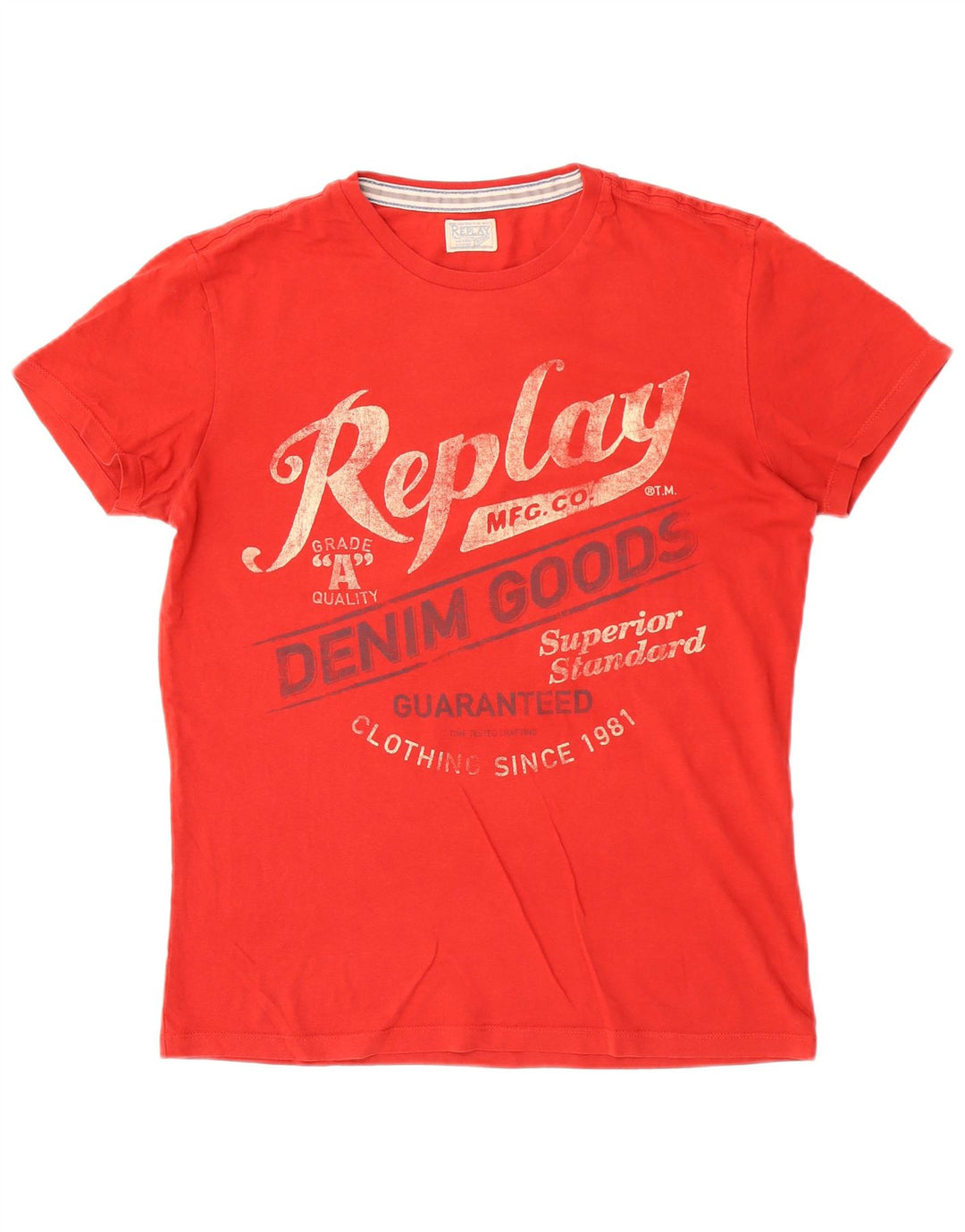 Ανδρικό γραφικό μπλουζάκι Replay Top Medium Red