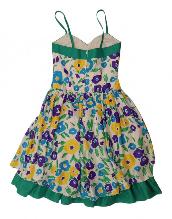 VERA MONT Γυναικείο Αμάνικο Φόρεμα UK 8 Small White Floral