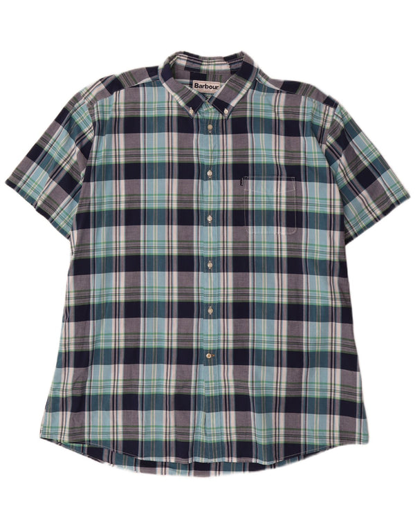 Ανδρικό κοντομάνικο μπλουζάκι Barbour 3XL μπλέ μπλέ βαμβακερό
