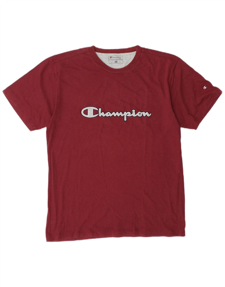 Ανδρικό γραφικό T-Shirt CHAMPION Top Large Maroon Βαμβακερό