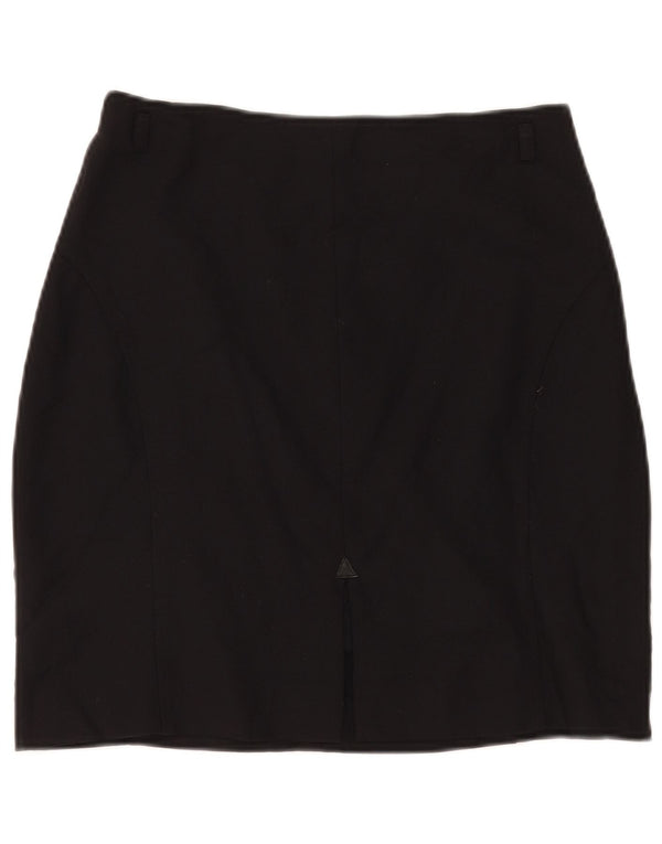 MAX & CO. Γυναικεία Μίνι Φούστα με ψηλόμεσο UK 18 XL W30 Μαύρο παρθένο μαλλί