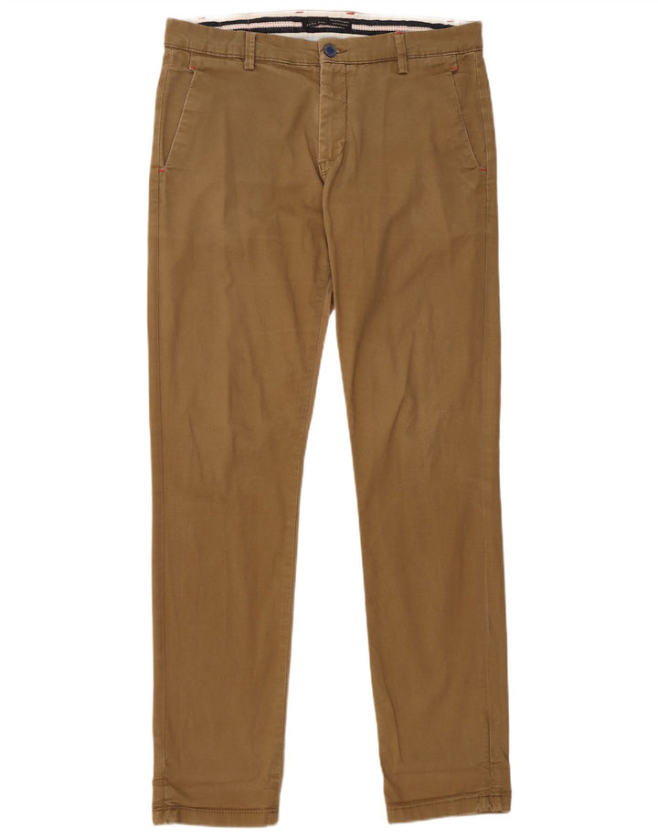 Zara Ανδρικό παντελόνι Chino Slim EU 40 Medium W31 L33 Καφέ