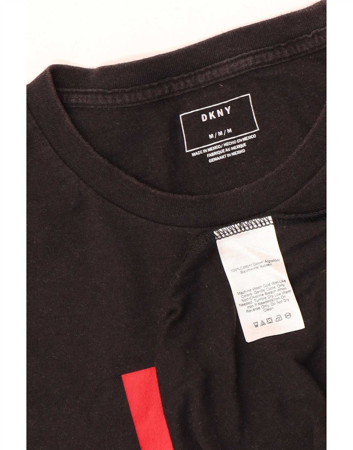 Ανδρικό γραφικό T-Shirt Dkny Top Μεσαίο μαύρο βαμβακερό