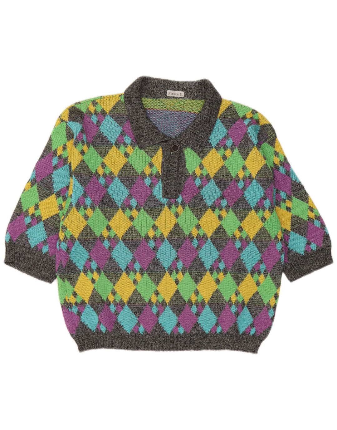 Piazza Γυναικείο πουλόβερ Polo Neck Jumper UK 14 Medium πολύχρωμο