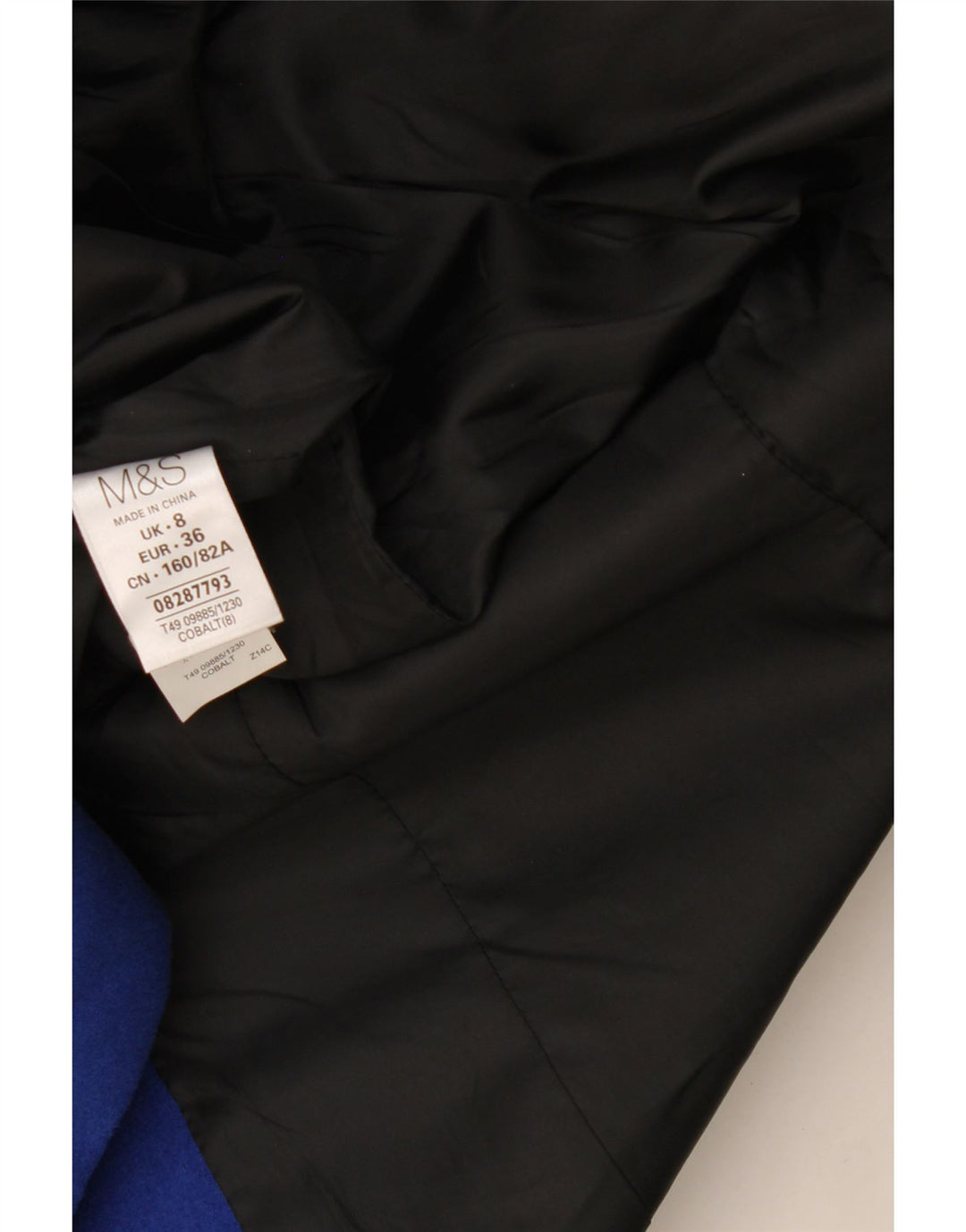 Marks & Spencer Γυναικείο Πανωφόρι UK 8 Small Blue Polyester