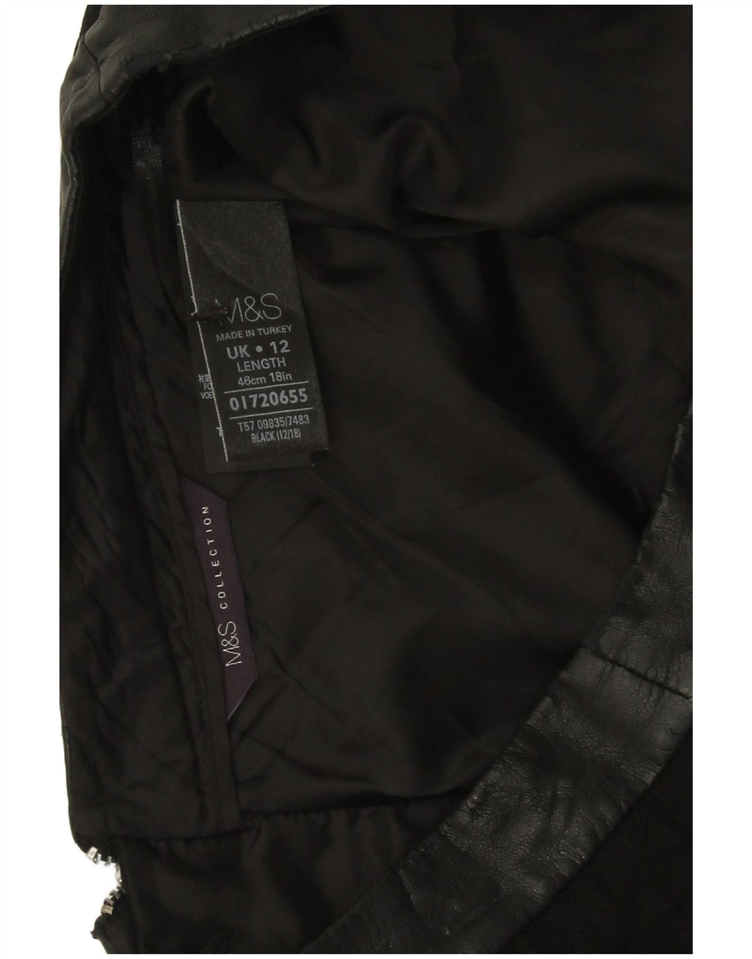 Marks & Spencer Γυναικεία Μίνι Φούστα UK 12 Medium W30 Black Argyle/Diamond