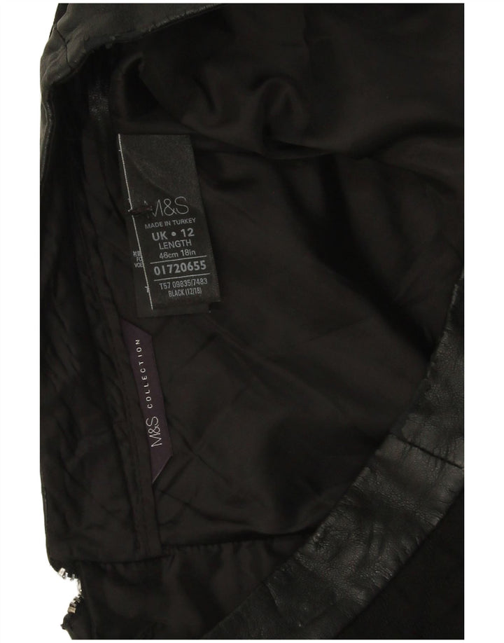 Marks & Spencer Γυναικεία Μίνι Φούστα UK 12 Medium W30 Black Argyle/Diamond