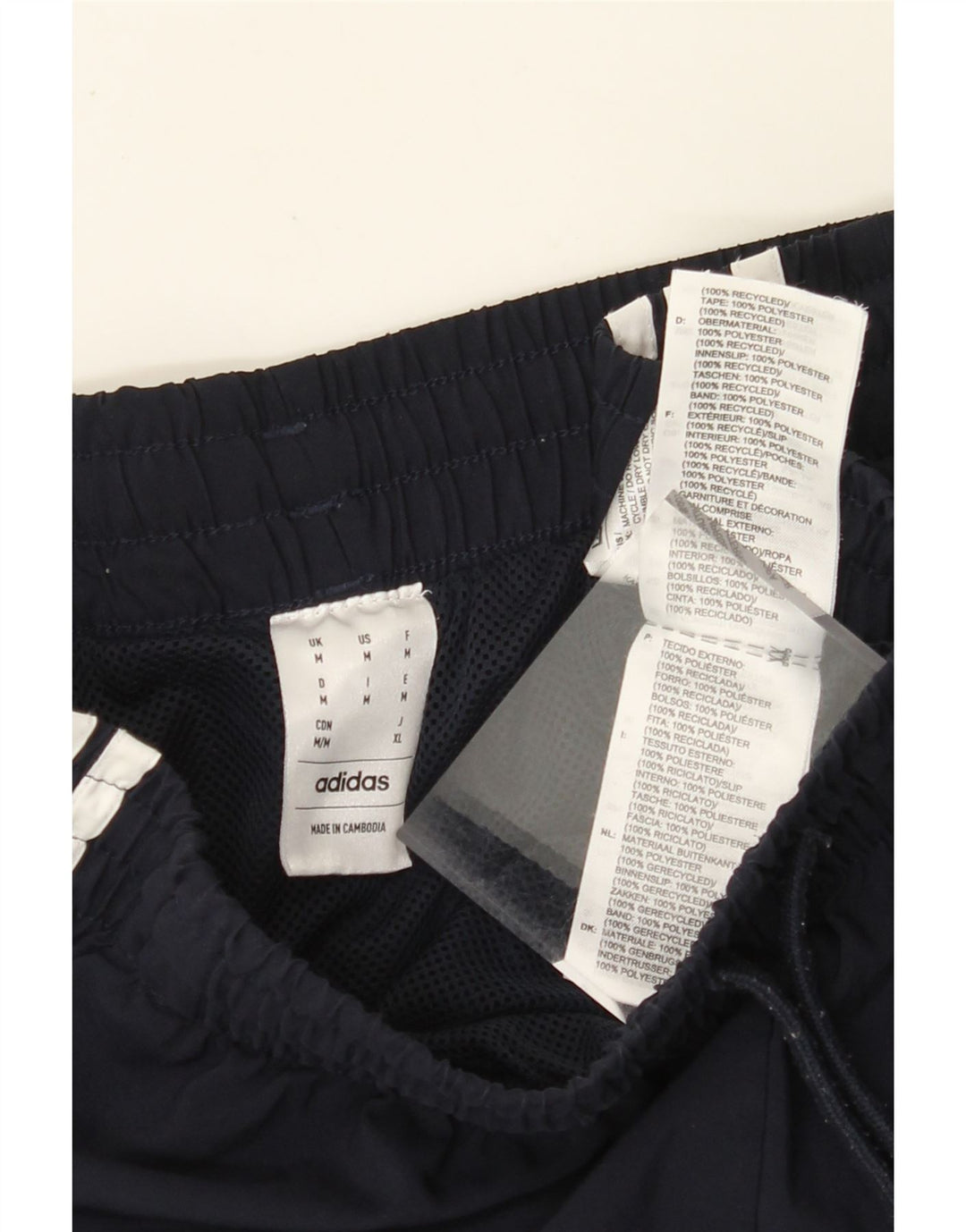 Ανδρικό αθλητικό σορτς ADIDAS μεσαίου μπλε πολυεστέρα