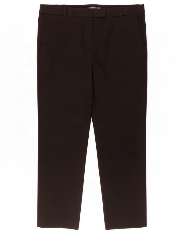 Marks & Spencer Γυναικείο λεπτό παντελόνι Chino UK 16 μεγάλο W32 L25 μαύρο