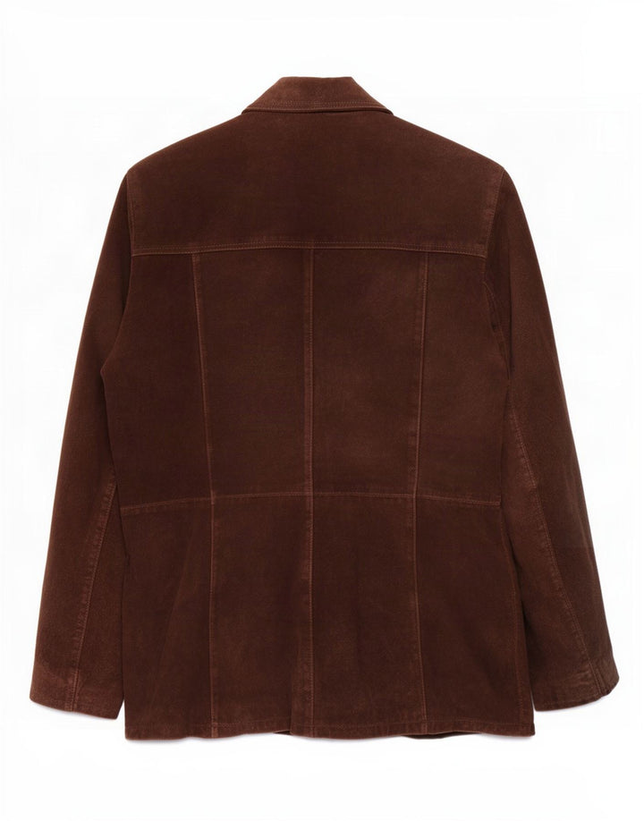 Vintage γυναικείο σουέτ μπουφάν UK 18 XL καφέ δέρμα