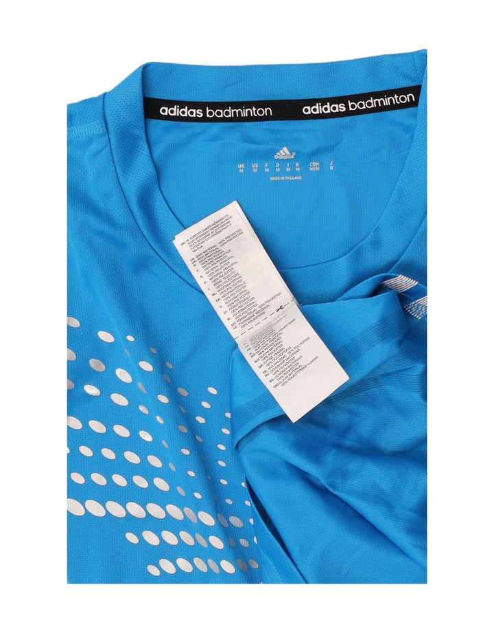 Ανδρικό T-Shirt Adidas Top Πολυεστέρας μεσαίου μπλε με στίγματα