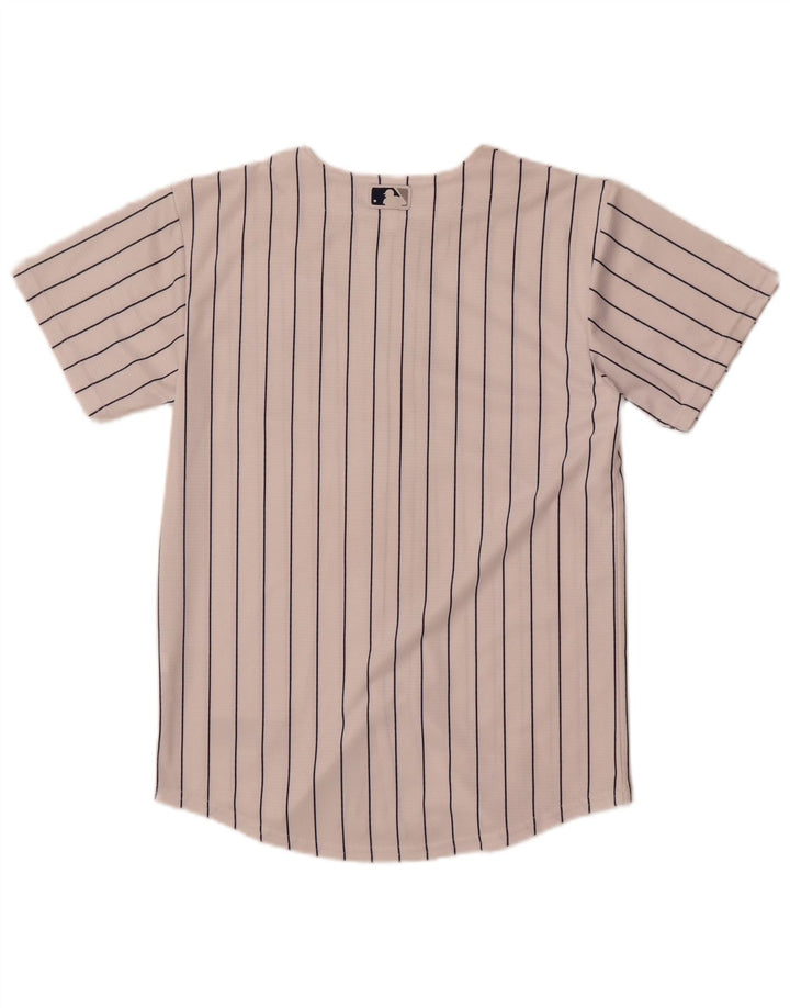 Nike Boys NBA Graphic Jersey Top 10-11 ετών Μεσαίο λευκό ριγέ πολυεστέρα