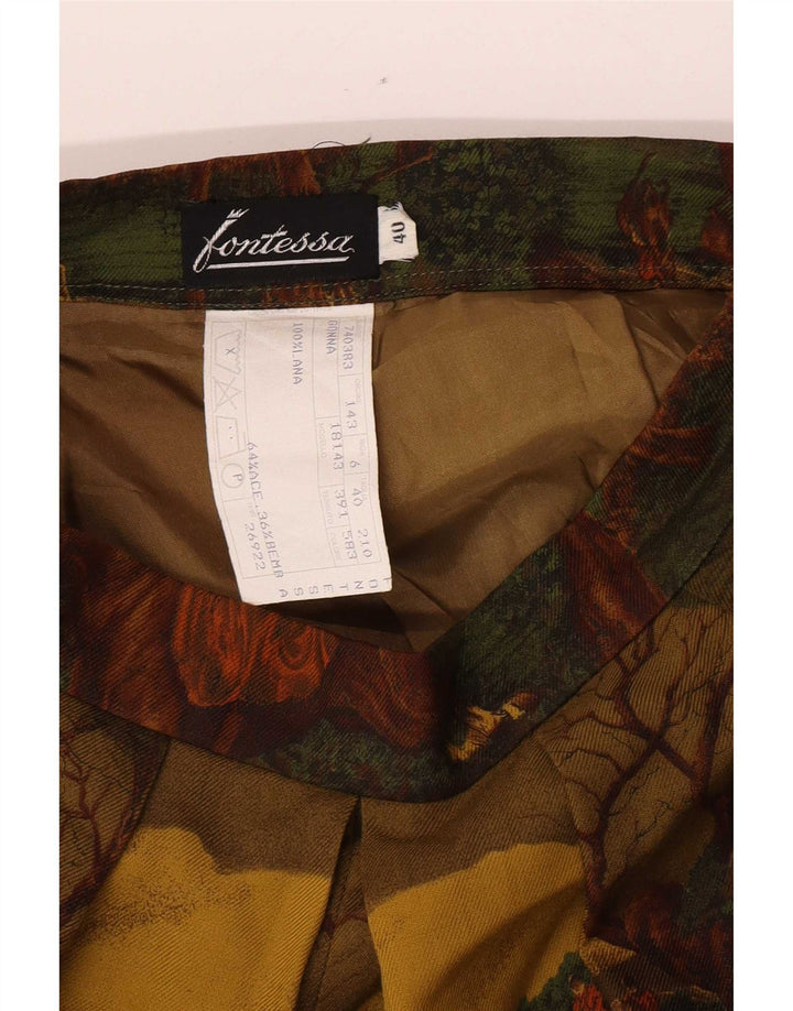 Vintage γυναικείο Abstract Pattern Παντελόνι Κάπρι IT 40 Small W24 L18 Multicol