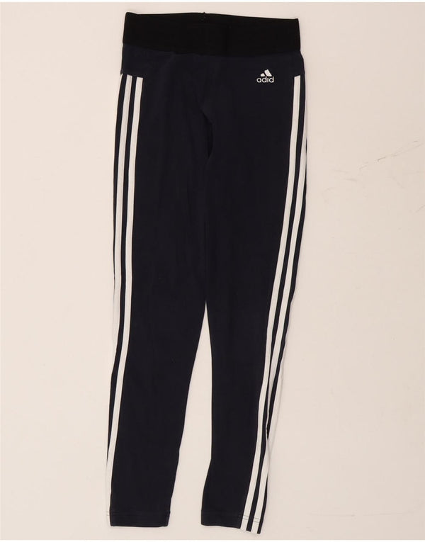 Γυναικείο κολάν Adidas UK 4/6 XS Navy Blue Colourblock Βαμβακερό