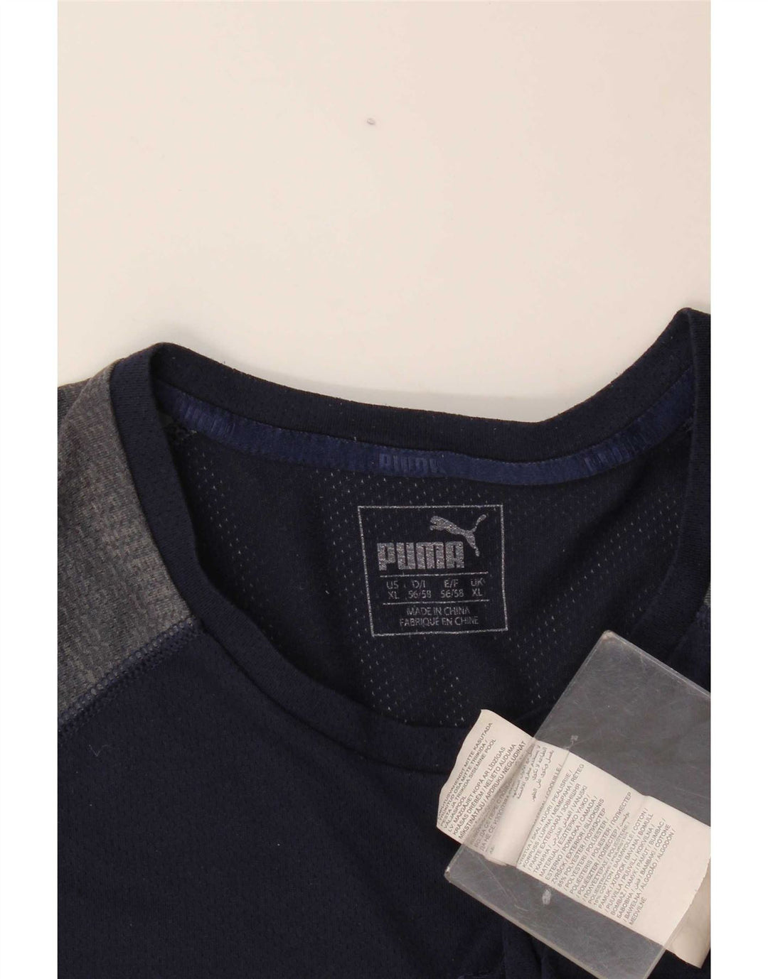 Ανδρικό T-Shirt Puma Top XL Navy Blue Colorblock Πολυεστέρας
