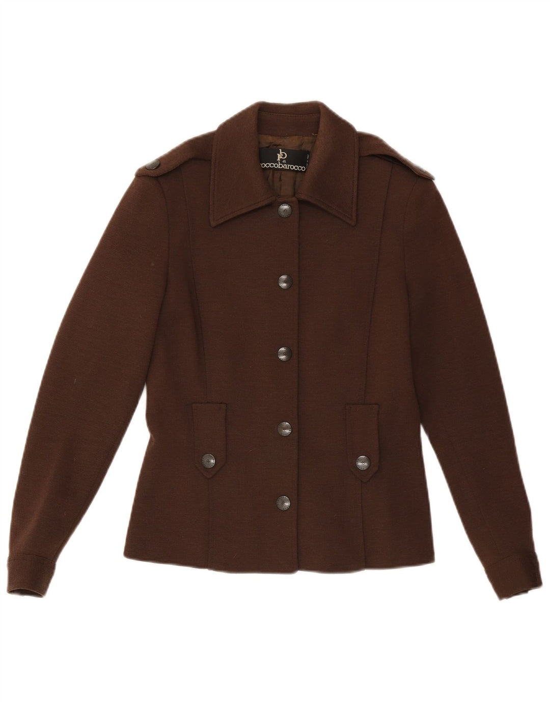 Roccobarocco γυναικεία φούστα 2 τεμαχίων με 5 κουμπιά UK 10 Small W23 Brown Army