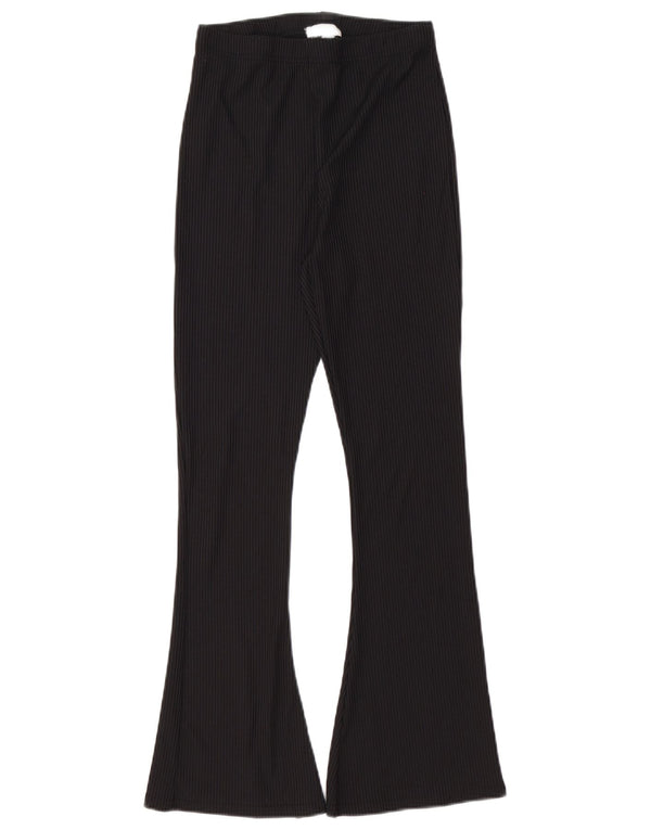 Topshop Γυναικείο Petite Flare Casual Παντελόνι UK 10 Small W26 L28 Μαύρο