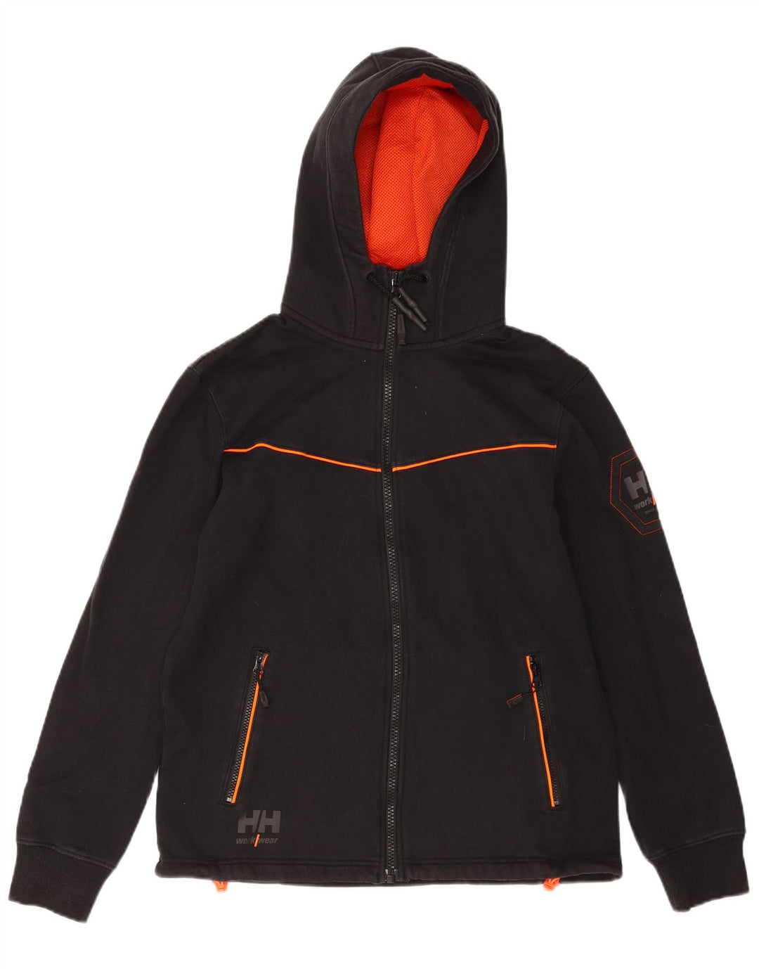 Ανδρικό πουλόβερ με κουκούλα με φερμουάρ Helly Hansen μεγάλο μαύρο βαμβακερό