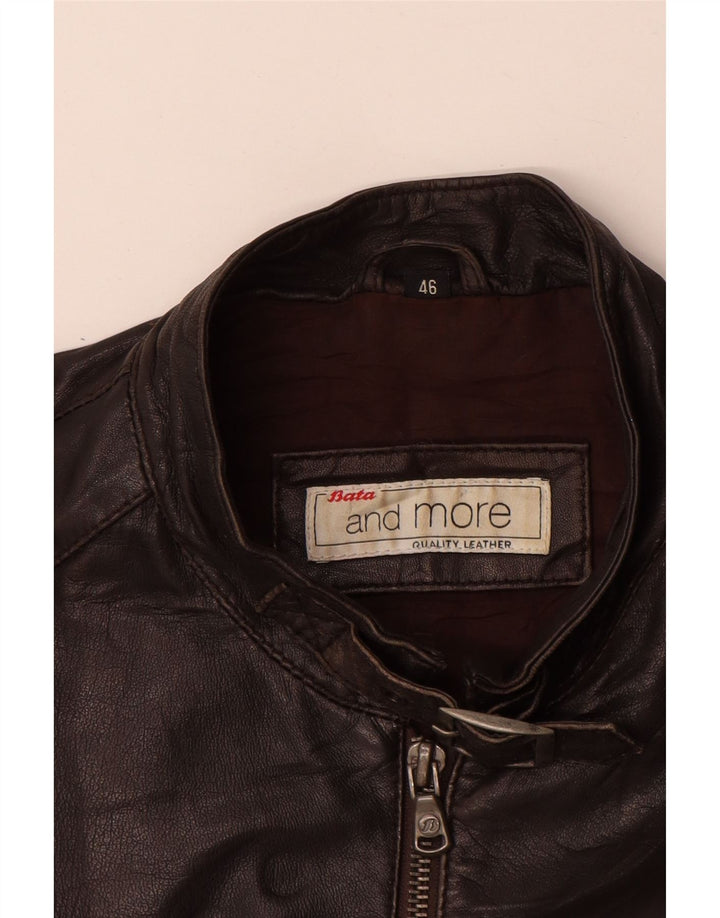 Bata and More Γυναικείο Δερμάτινο Μπουφάν IT 46 Large Brown Δερμάτινο