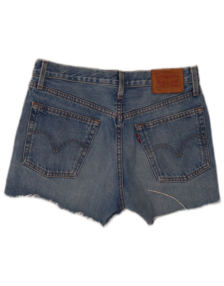 LEVI'S Womens 501 Distressed τζιν σορτς W26 μικρό μπλε βαμβακερό