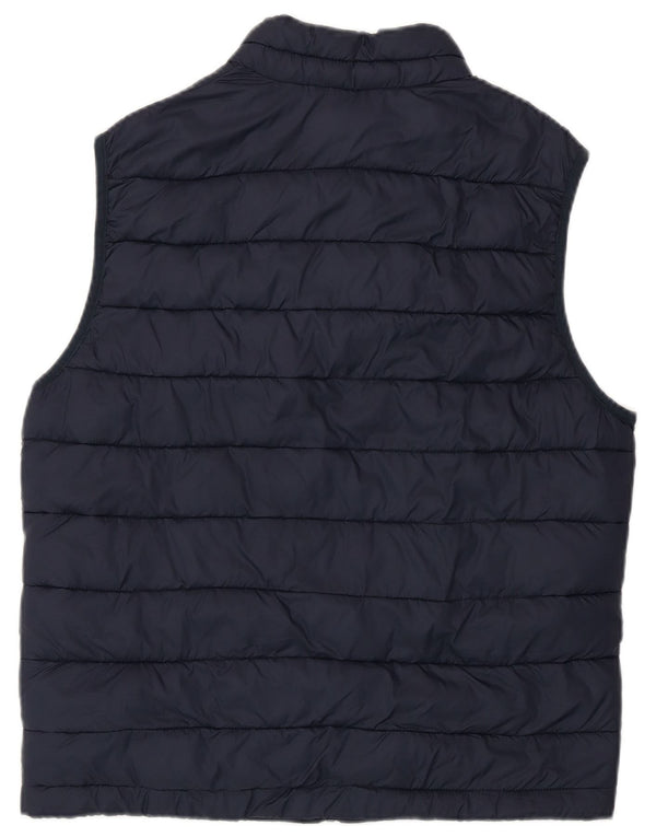 Jack & Jones Mens Padded Gilet UK 36 Small Navy Blue