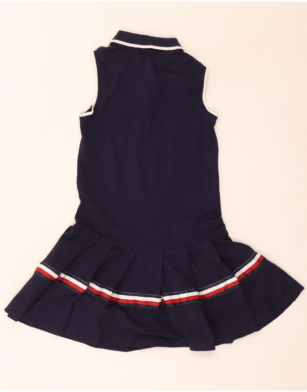 Tommy Hilfiger Girls Polo Dress 9-10 Years Medium Navy Blue ριγέ