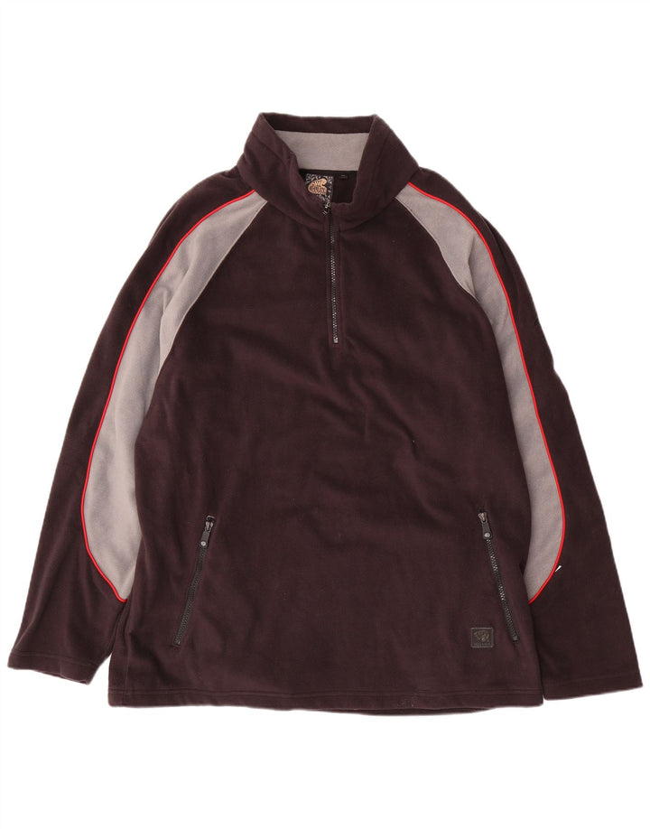 IGUANA Ανδρικό φερμουάρ Fleece Jumper XL Μαύρο Colourblock Πολυεστέρας
