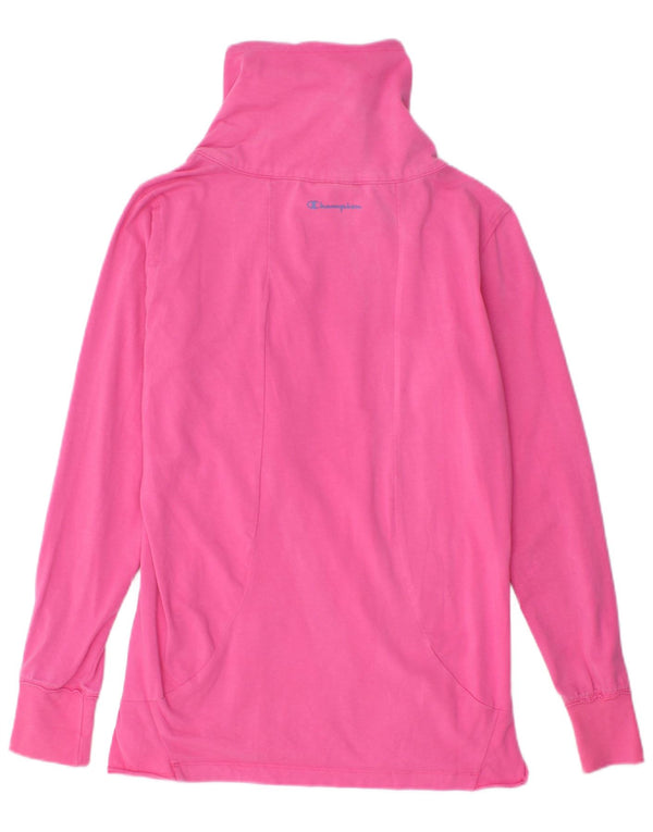 Champion Womens Heritage Fit Top Jacket UK 14 Large Pink Cotton