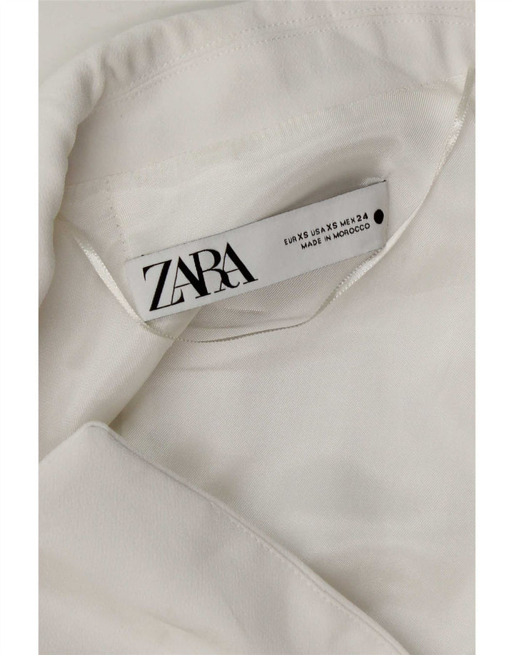 Zara γυναικείο κανονικό μακρύ γιλέκο UK 6 XS Λευκό