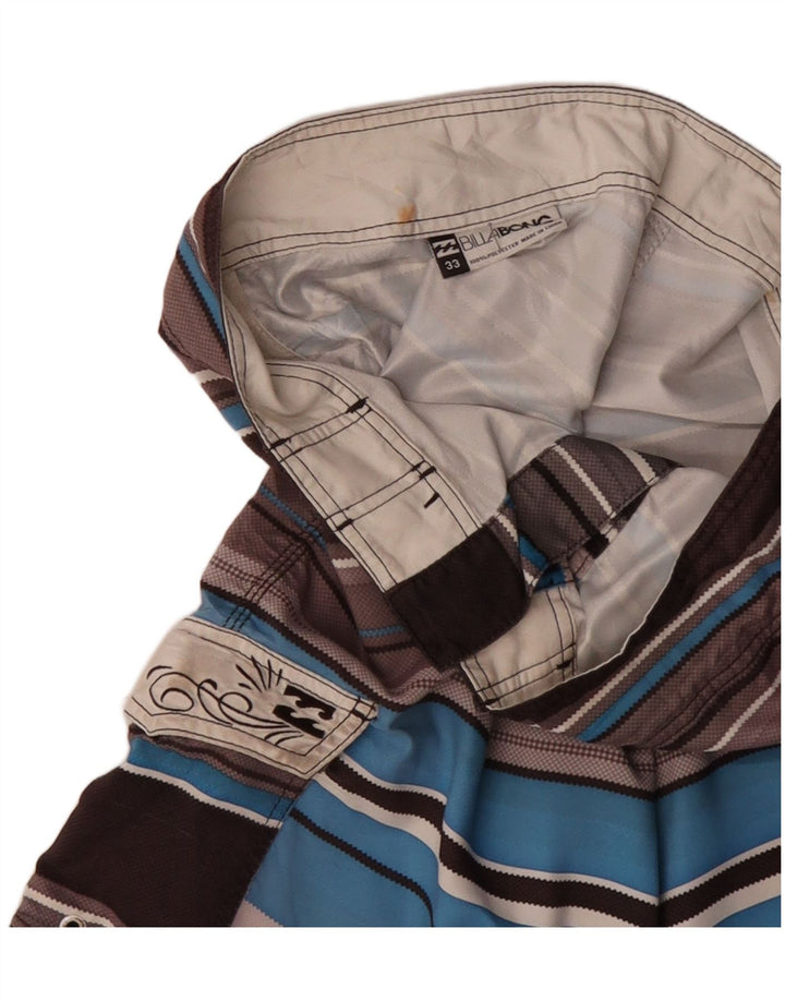 BILLABONG Ανδρικό γραφικό σορτς κολύμβησης με μεσαίο γκρι ριγέ πολυεστέρα