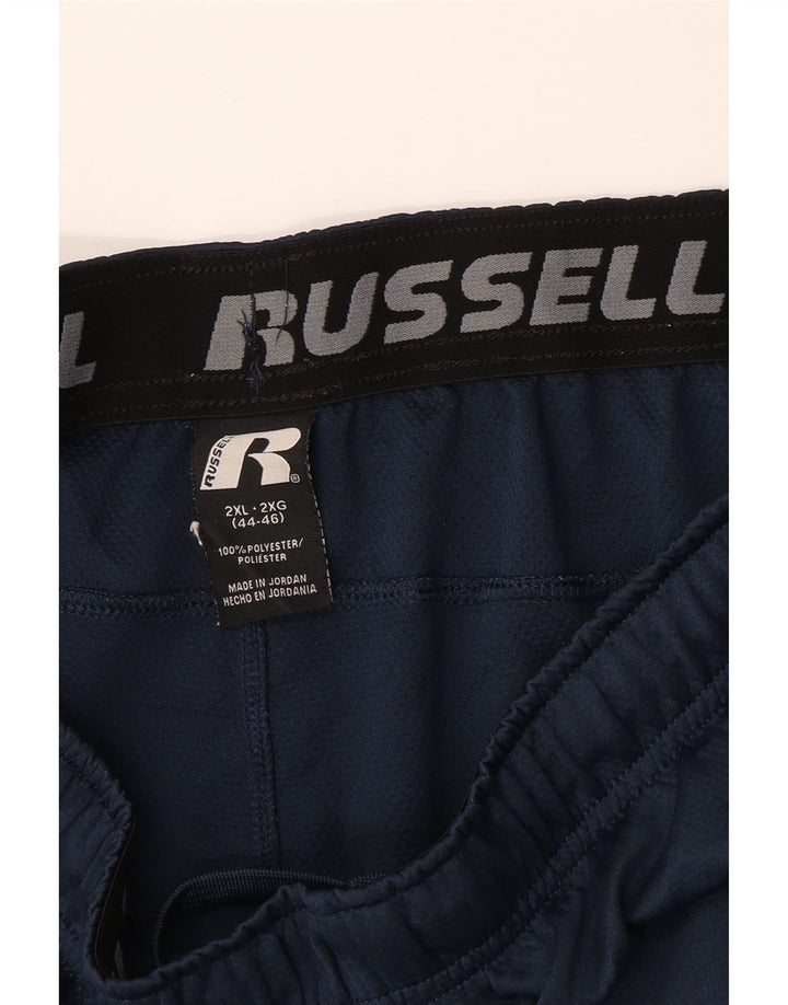Ανδρικό αθλητικό σορτς Russell Athletic Dri-Power 2XL Navy Blue Colorblock