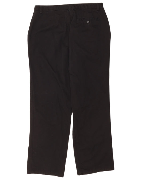 Eddie Bauer Γυναικείο ίσιο παντελόνι Chino US 12 μεγάλο W31 L28 μαύρο βαμβακερό