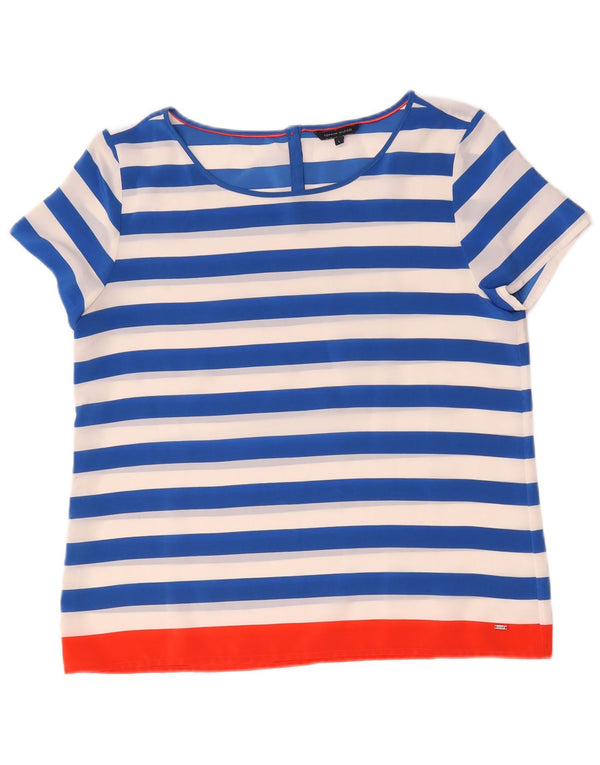 Tommy Hilfiger Γυναικεία Μπλούζα Τοπ UK 16 Large Blue ριγέ
