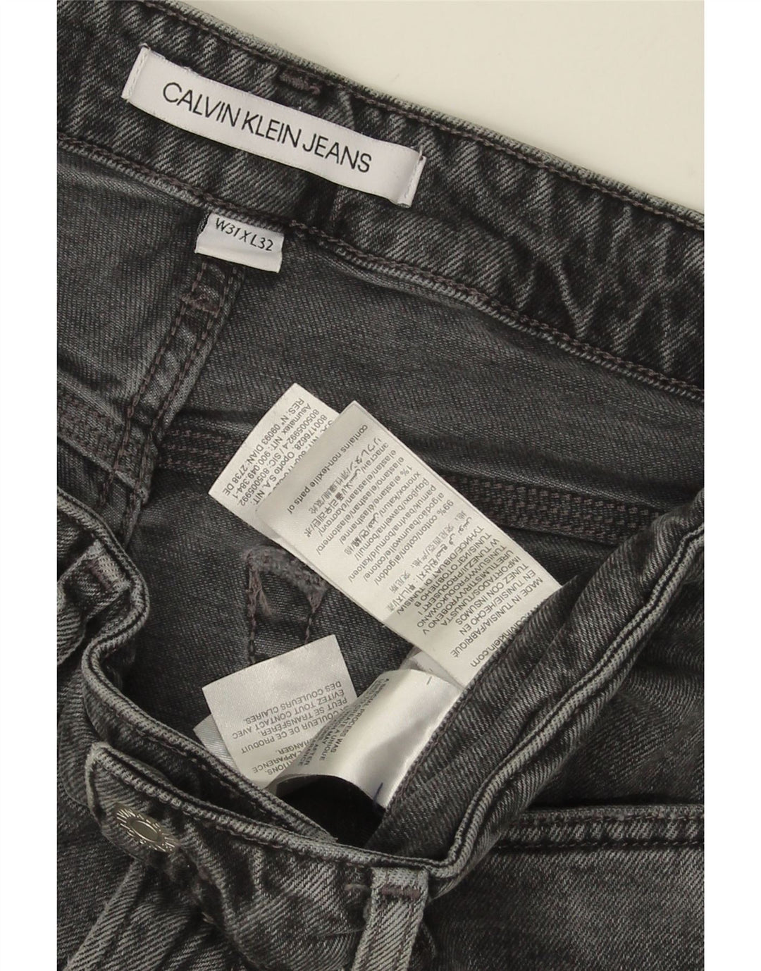 CALVIN KLEIN Γυναικείο Skinny Jeans W31 L32 Γκρι βαμβακερό