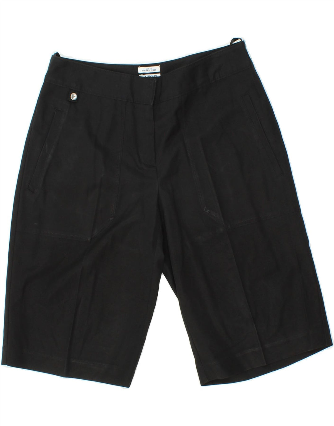 IZOD Womens Stretch Bermuda Shorts US 2 XS W25  Black Polyester Vintage Izod and Second-Hand Izod from Messina Hembry 