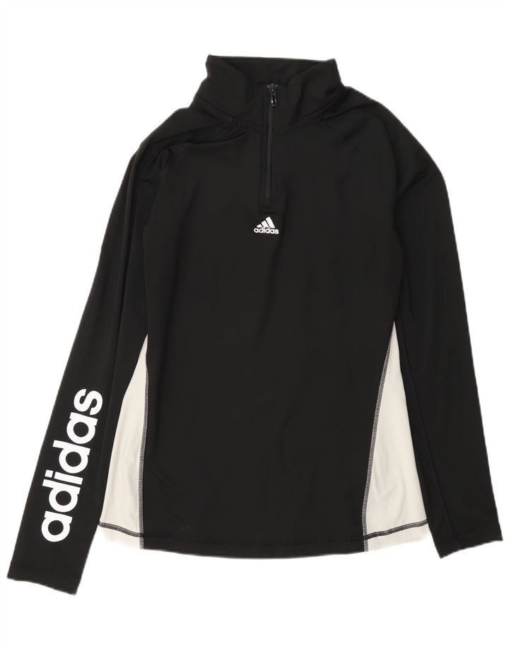 Γυναικεία φόρμα φόρμας Adidas Graphic Pullover Top UK 12/14 Medium Black