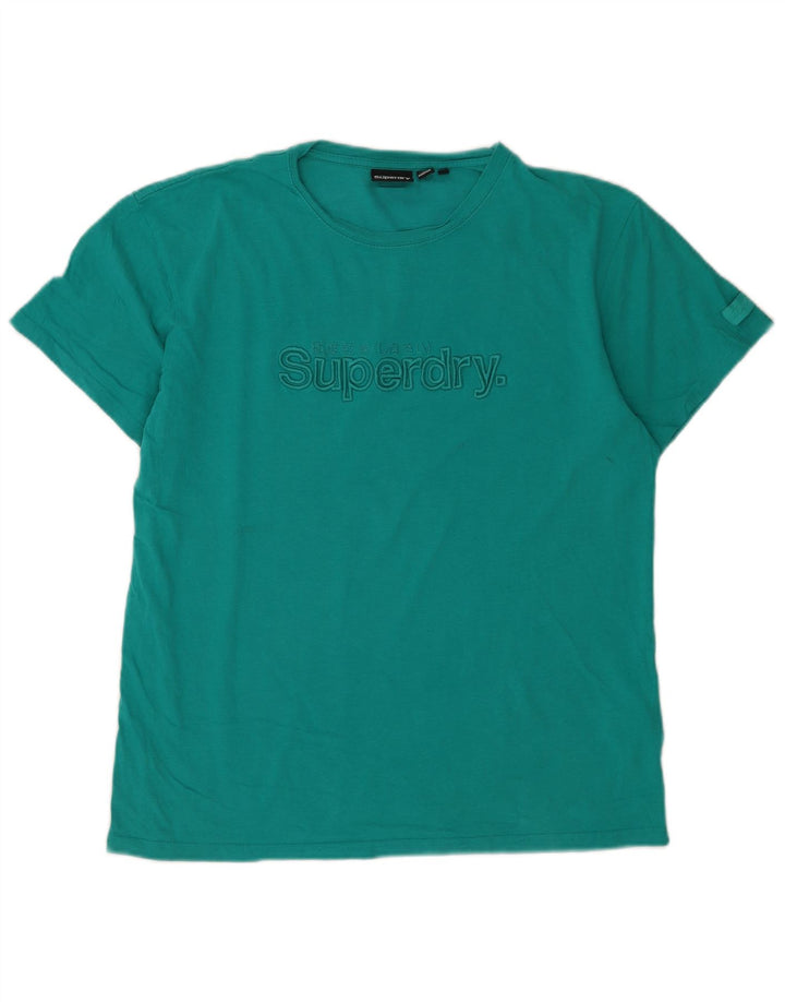 Ανδρικό γραφικό μπλουζάκι Superdry, μικρό πράσινο βαμβακερό
