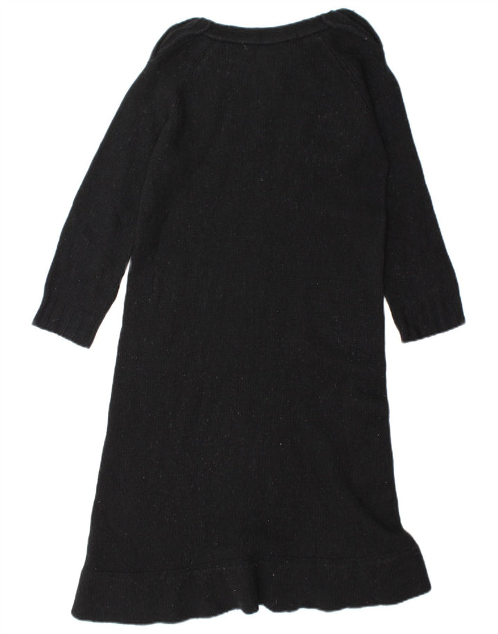 Zara Γυναικείο Jumper Φόρεμα UK 12 Medium Black Wool