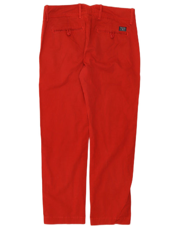 Woolrich Womens Straight Chino Trousers W30 L27 Red
