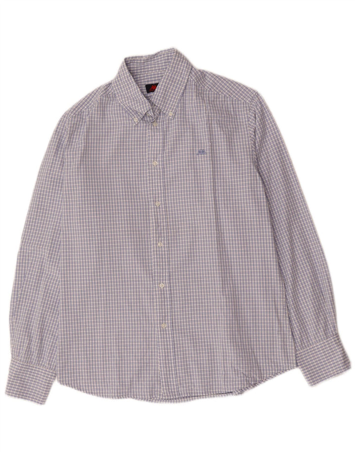 Ανδρικό πουκάμισο KAPPA μεγάλο μπλε βαμβακερό Gingham