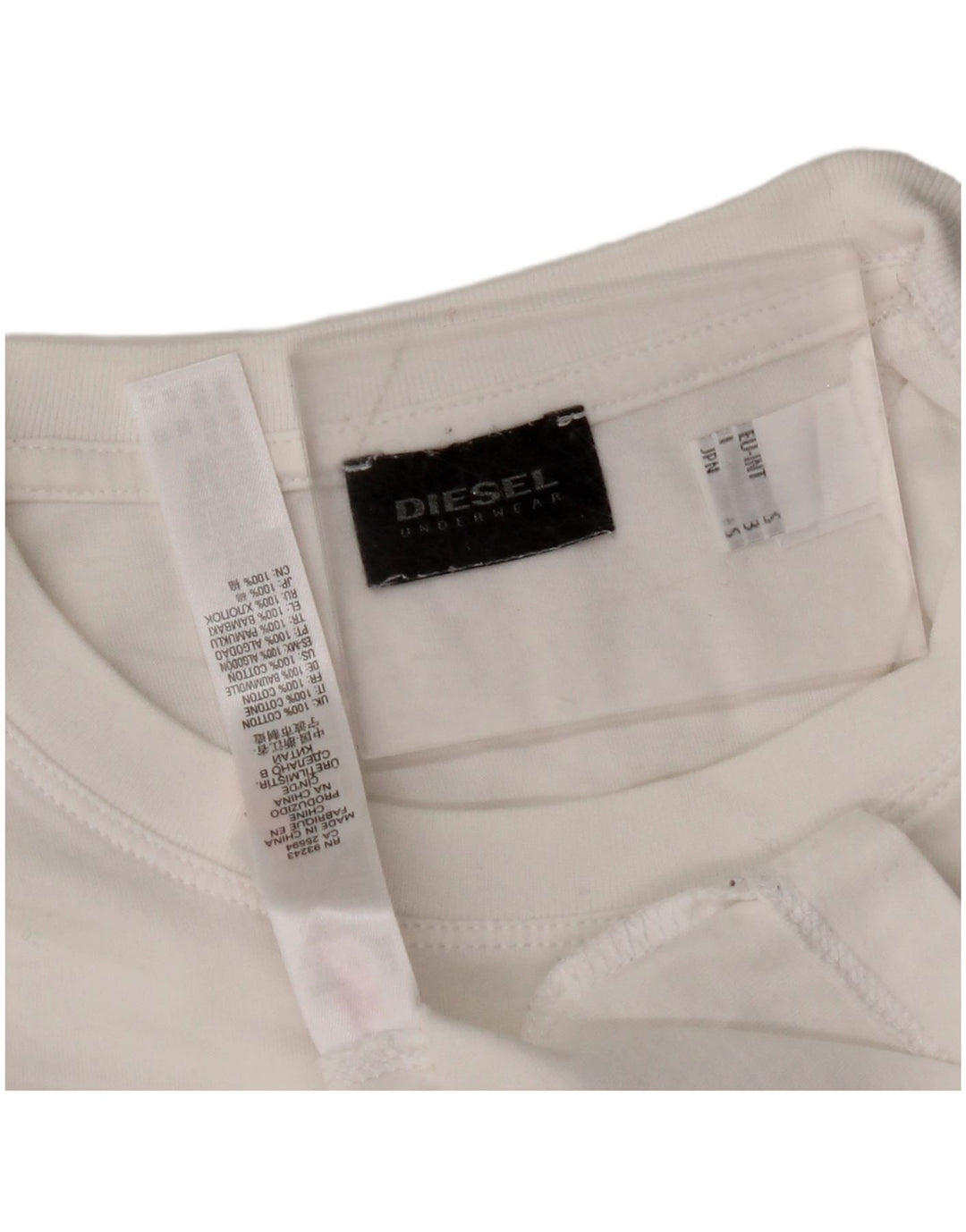 Ανδρικό γραφικό μπλουζάκι DIESEL Top Μικρό λευκό βαμβακερό