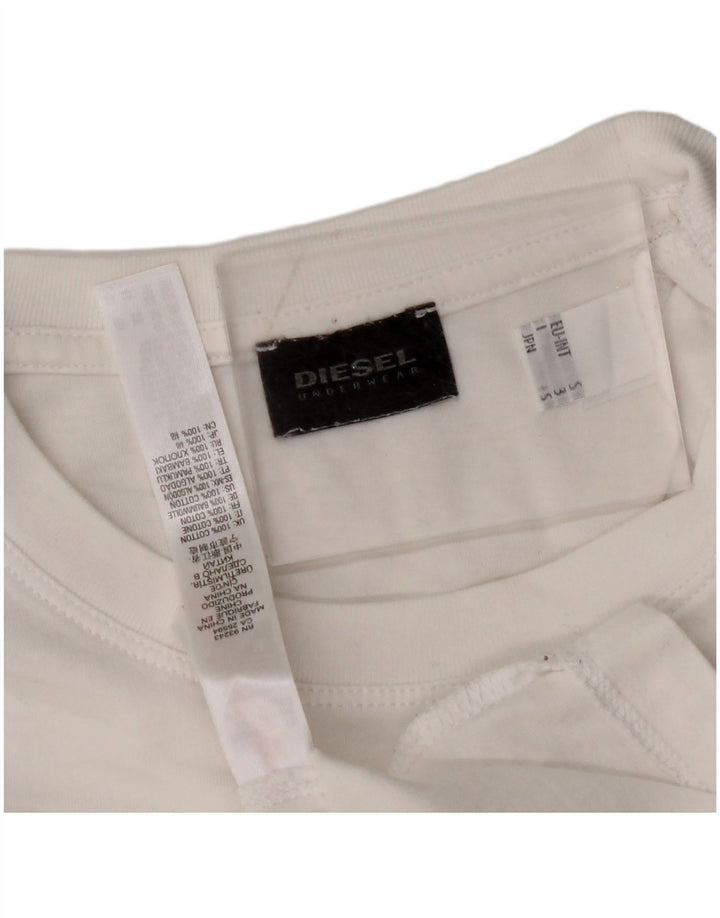 Ανδρικό γραφικό μπλουζάκι DIESEL Top Μικρό λευκό βαμβακερό