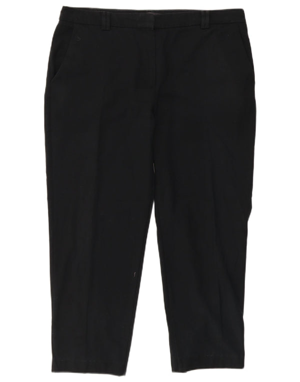 Marks & Spencer Γυναικείο ίσιο παντελόνι Chino UK 14 μεγάλο W36 L26 μαύρο